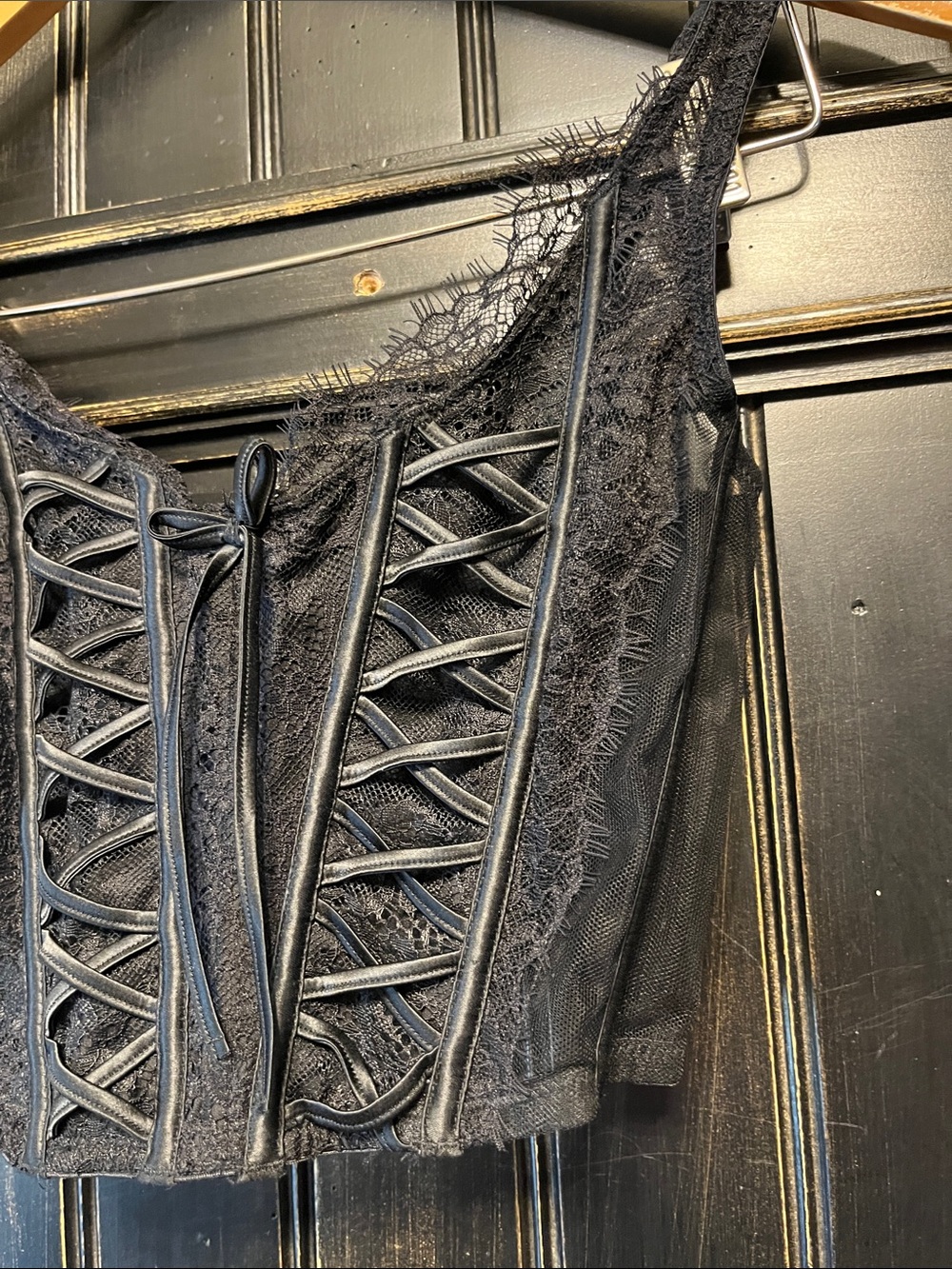 NWT Victoria's Secret Black Lace Corset - Picture 3 of 6